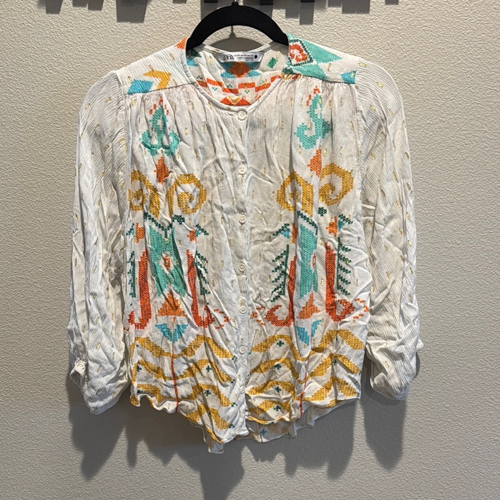Colorful Patterned Women's Top